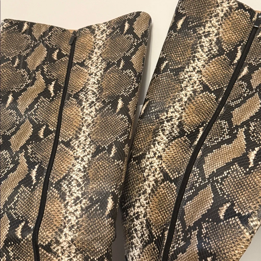 Eloquii Chic Snakeskin Print Boots Knee High Wide Calf 
Size 12W - Picture 9 of 12